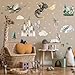 Dragon Wall Stickers,Peel and Stick Colorful Flying Dragon,Castles, White Clouds, Stars.Tree Self-Adhesive Mural，Removable Wall Sticker for Living Room Baby Nursery Kids Room Wall Decor