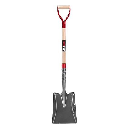 HANTOP Heavy Duty Transfer Shovel Multifunctional Shovel Square Shovel Flat Shovel for Gardening Edging Cleaning, 43 inches