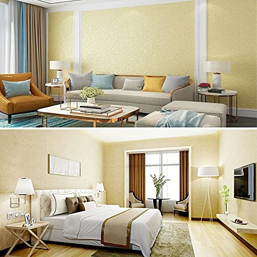 Kailok Beige Silk Wallpaper Self Adhesive Peel And Stick Contact Paper Removable Textured Wallpaper For Bedroom Livingroom Other Wall Easy To Use 15.7" X118" #TOP1