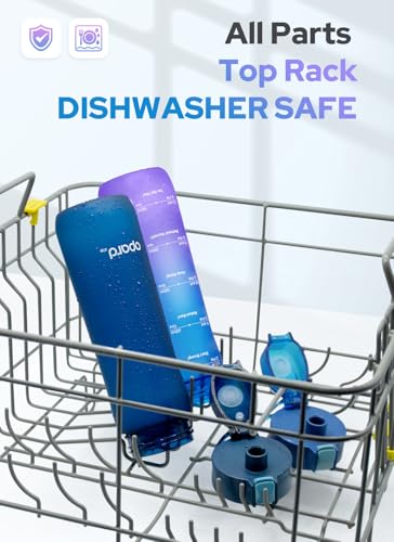 Image of Opard Zip 20oz Plastic Water Bottle Dishwasher Safe, Leakproof Flip-Top Lid, BPA Free Tritan, Wide Mouth Reusable Kids Water Bottle for School Hiking Commuting Outdoor Travel and Gym