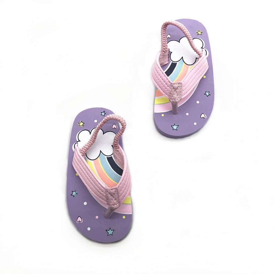 Toddler Kids Flips Flops with Strap Little Girls Boys Sandals Slides