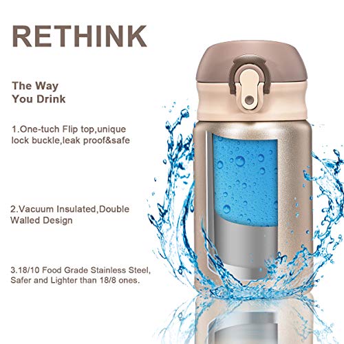 Water-Bottle-Bottles-Flask-Women-Small-Cute-300ml-Stainless-Steel-Metal-Insulated-Thermal-Cold-Hot-Drink-Swater-Bottle-Sports-Cold-Vacuum-12-Hours-Hot-24-Hours-H8717-Gold-300ml