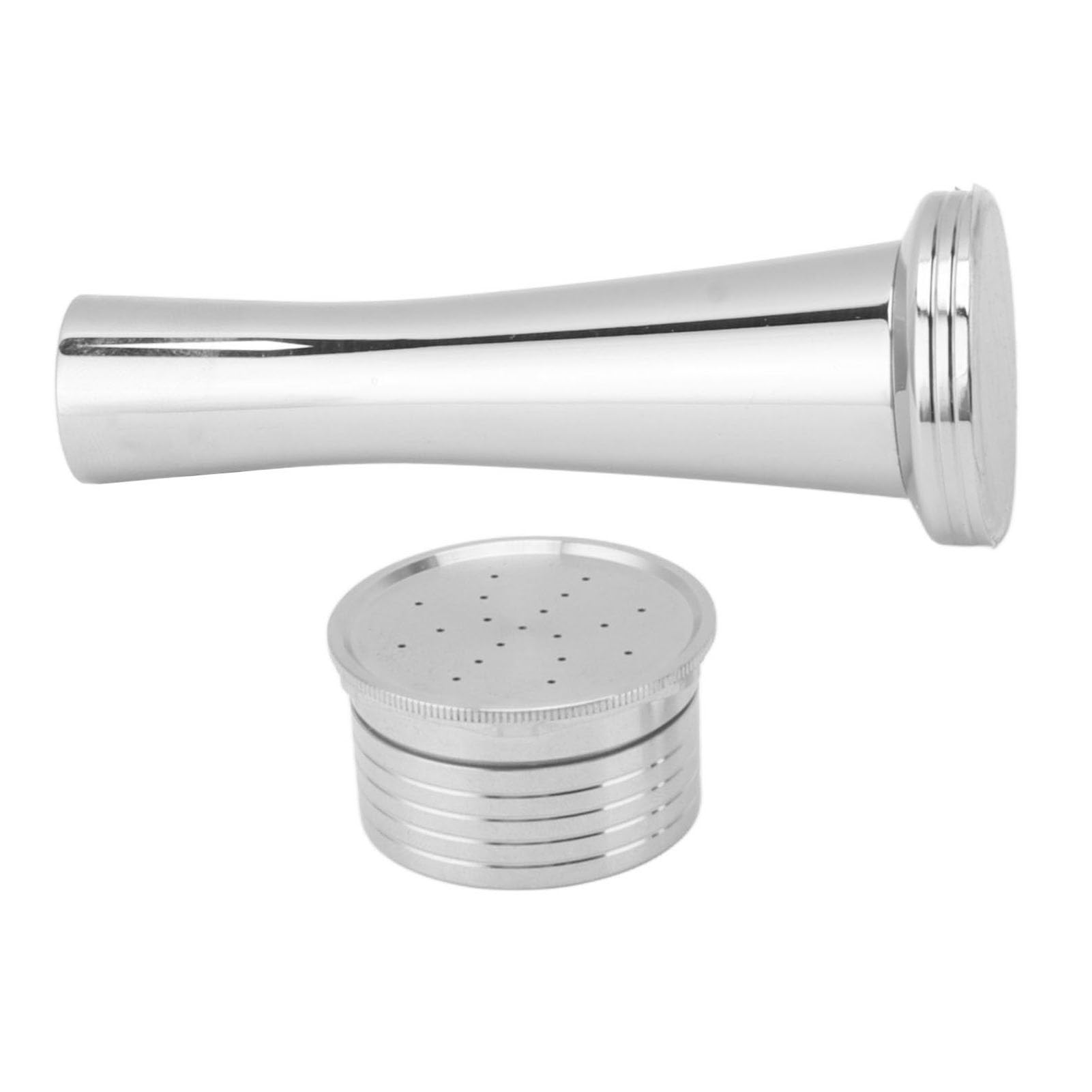 Cápsula de café de Acero Inoxidable Cápsulas de café Reutilizables Cápsula de Recargable Respetuosa con el Medio Ambiente con Cuchara Cepillo Martillo Limpieza Conveniente