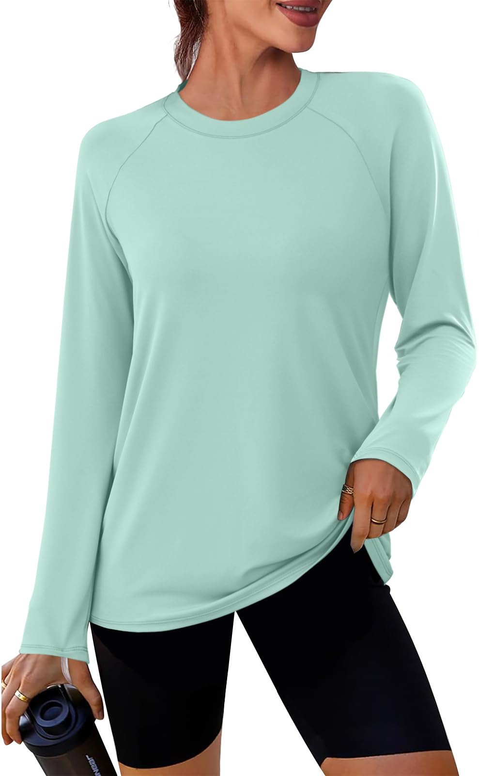 WIHOLL Workout Tops for Women Long Sleeve Sun Shirt UPF 50 UV Protection Running Hiking Clothes Quick Dry