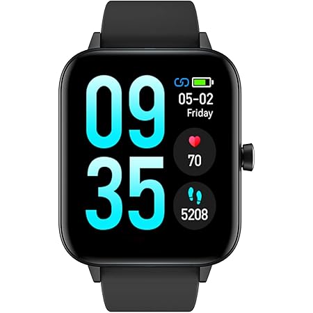 HAFURY Smart Watch, Smartwatch for Android/iOS/Samsung Phones, Heart Rate Monitor, Sleep Tracking, Fitness Tracker with Pedometer, IP68 Waterproof Activity Tracker for Men Women, Black