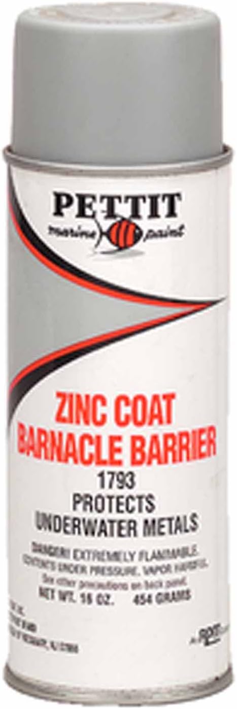 Pettit Zinc Coat Barnacle Barrier, 16oz zinc Coat Barnacle Barrier aerosol