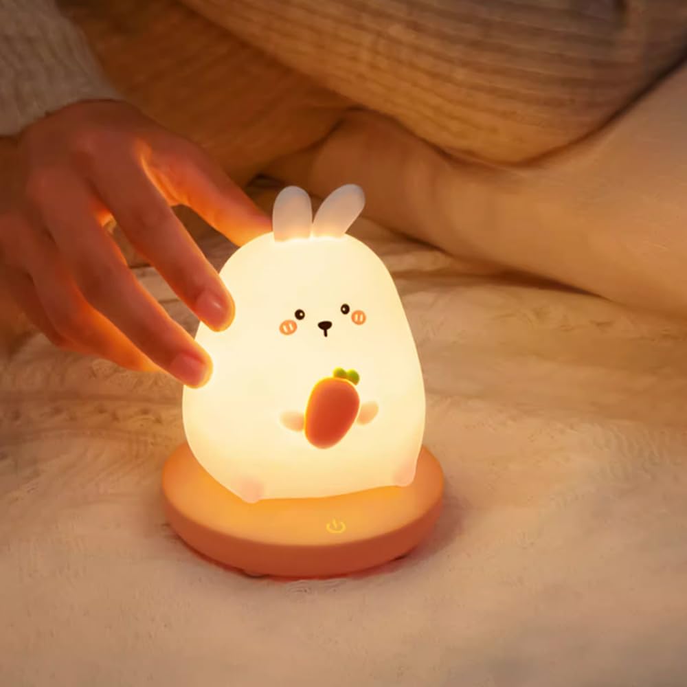 Lampe de Nuit à LED en Forme d'animal - Lampe de Nuit Mignonne pour Chambre d'enfant, Lampe de Table Rechargeable, Lampe de Chevet, Jolie décoration de Chambre, veilleuse pour Chambre à
