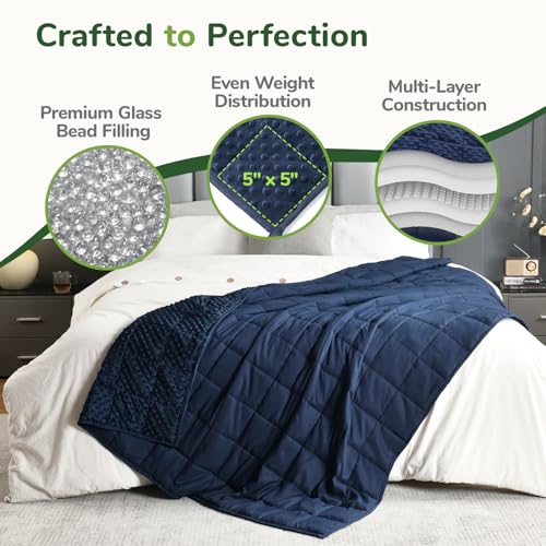 Image of Sivio Weighted Blanket for Adults, King Size, 20 lb 80 x 87 inch