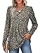Plus Size Womens Clothing Fall Tops Long Sleeve Boho Peasant Blouses Business Casual Outfits Maternity Clothes Work Shirts Black Floral XL