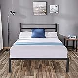 Full Size Bed Frame Metal Bed Full Size Frames with Metal Platform and Slats, Holds up to 1100 lbs & Strong Steel Mattress Support, No Box Spring Needed, Full Size
