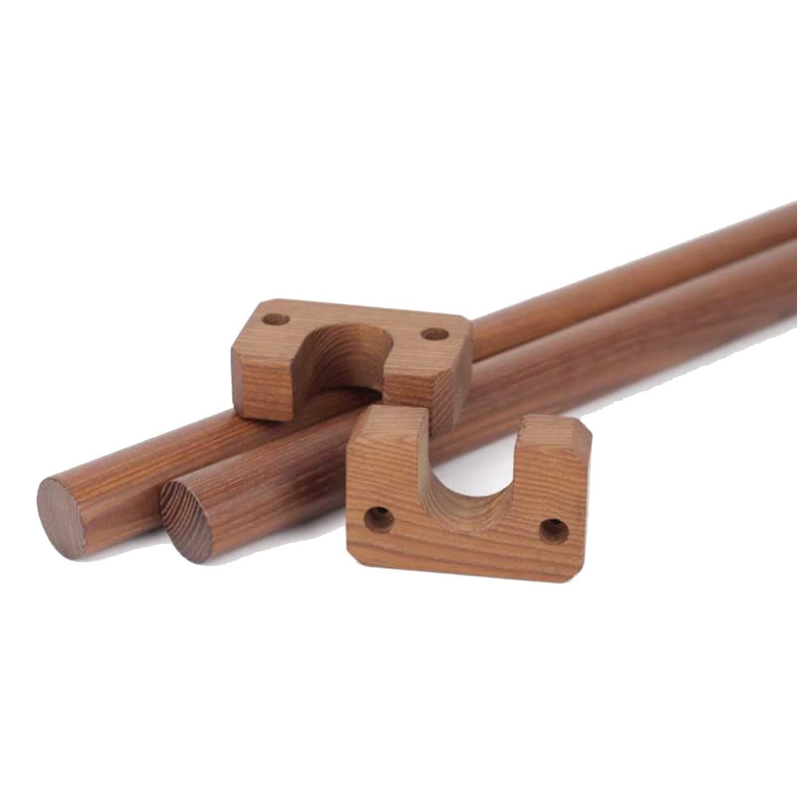 Vnook Round clothes rail, wooden closet rod, wardrobe tube, length 50-150cm, clothes rail, closet rod for wardrobe and niche(70cm)