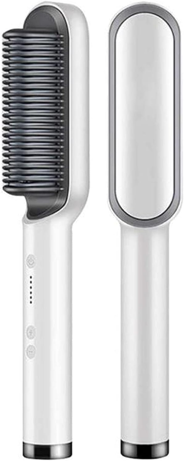 RKR Rk Retailer Professional Hair Straightener Tourmaline Ceramic Hair Curler Brush Hair Comb Straighteners Curling Anti-Perm Straight Hair Comb (Multi-Colors)