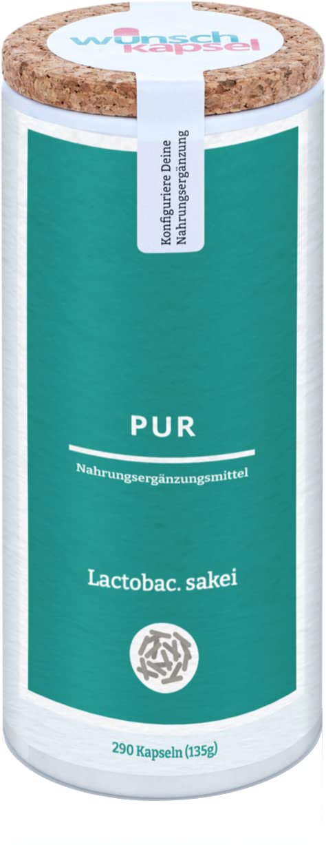 Lactobacillus sakei Pur, 1 Milliarden (1 x 10^9) KbE, 290 handgefertigte Kapseln. Optimal zur Unterstützung von Nase und Nebenhöhlen