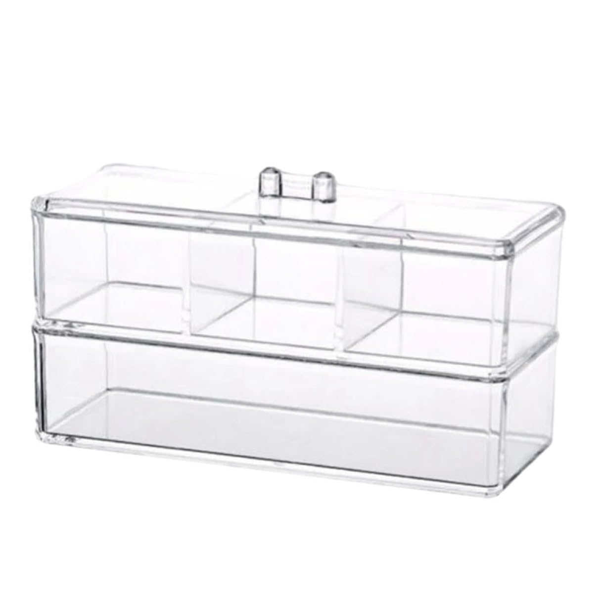 Rangement cosmétiques acrylique cristal de qualité supérieure avec couvercle