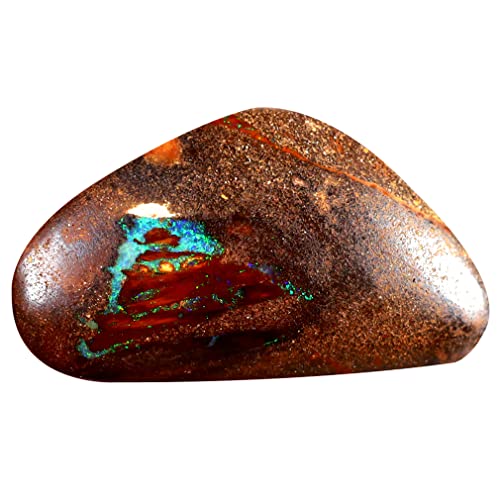 Opale rocheuse multicolore naturelle de 9,71 ct forme fantaisie pour création bijoux