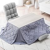 タンスのゲン こたつ 2点セット 【こたつ本体+掛布団】 89×49cm 長方形 木目 リバーシブル天板 コーデュロイ 掛布団：ラベンダーグレー テーブル：ホワイト 21300015(85440)