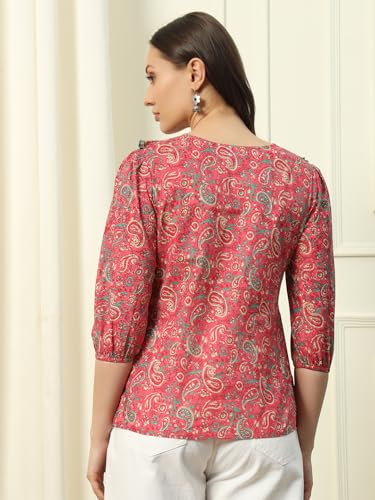 Image of FIORRA Women's Cotton Regular Fit Top