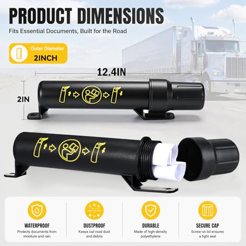 Soporte de documentos de registro de camiones impermeable y resistente Ripeng 2