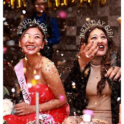 Aoprie Birthday Girl Headband Birthday Tiara For Women Girls Happy Birthday Princess Crown Rhinestone Happy Birthday Accessories, Gold #TOP2