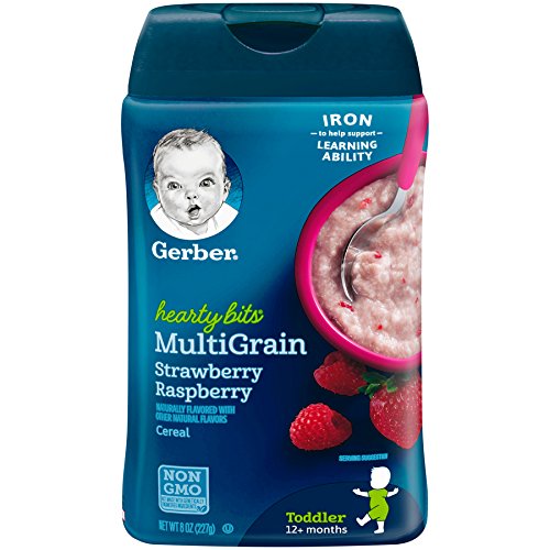 Gerber Baby Cereal Hearty Bits Multigrain Cereal Strawberry Raspberry, 8 Ounce - //coolthings.us