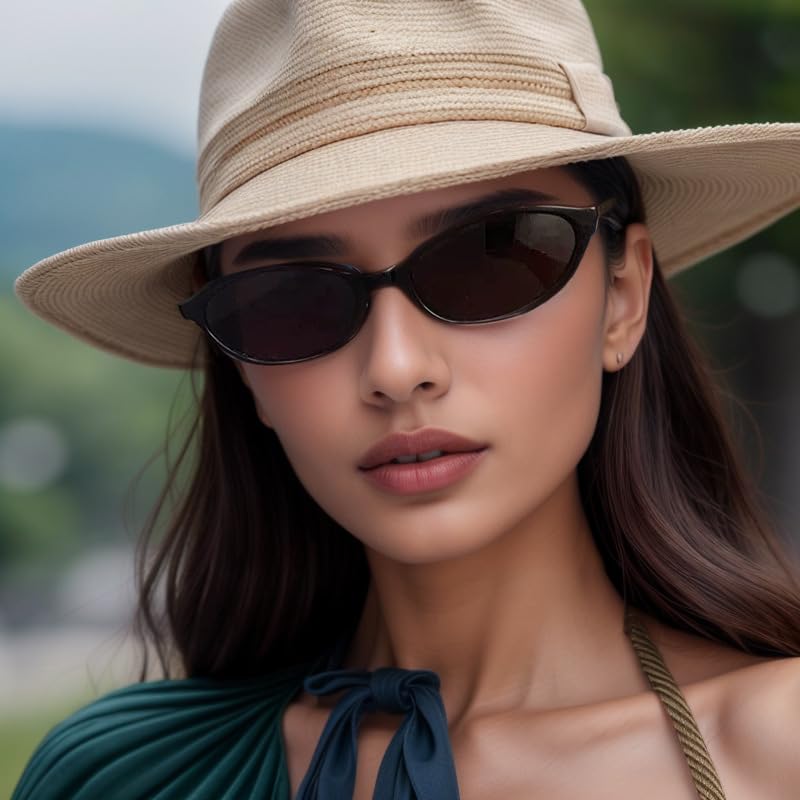 bullabulling Trendy Oval Sunglasses Women 90’s Vintage Sun Glasses Fashion Tinted Small Lens4