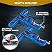 Winterial Snowboard and Ski Vise, Set of Two Non-Slip Vice Grips with Horizontal Vertical Working Positions for Tuning, Repair and Waxing/Rubber Brake Retainers and Secure Board Grip Arm