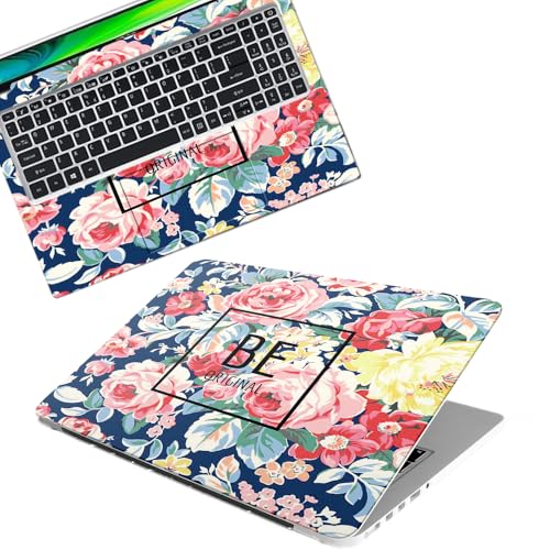Galaxsia Floral/Flower Quote D5 Full Body Vinyl Laptop Skin/Sticker/Cover Upto 15.6 Inches Laptops Laminated-Removable-HD Quality Compatible for Hp-Dell-Sony-Lenovo-Asus etc.(15x10 Inches)