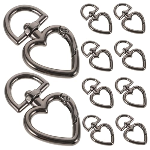 ULDIGI Rotating Buckle 10pcs Spring Clasp Clip d Shaped Spring Ring for Bag Snap Clip Hook