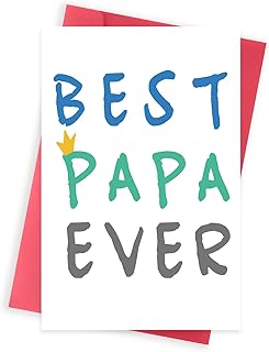 Happy Fathers Day Card Gift for Papa, Unique Papa Gift from Daughter Son, Sweet Birthday Card Gift for Papa, Best Papa Ever Card