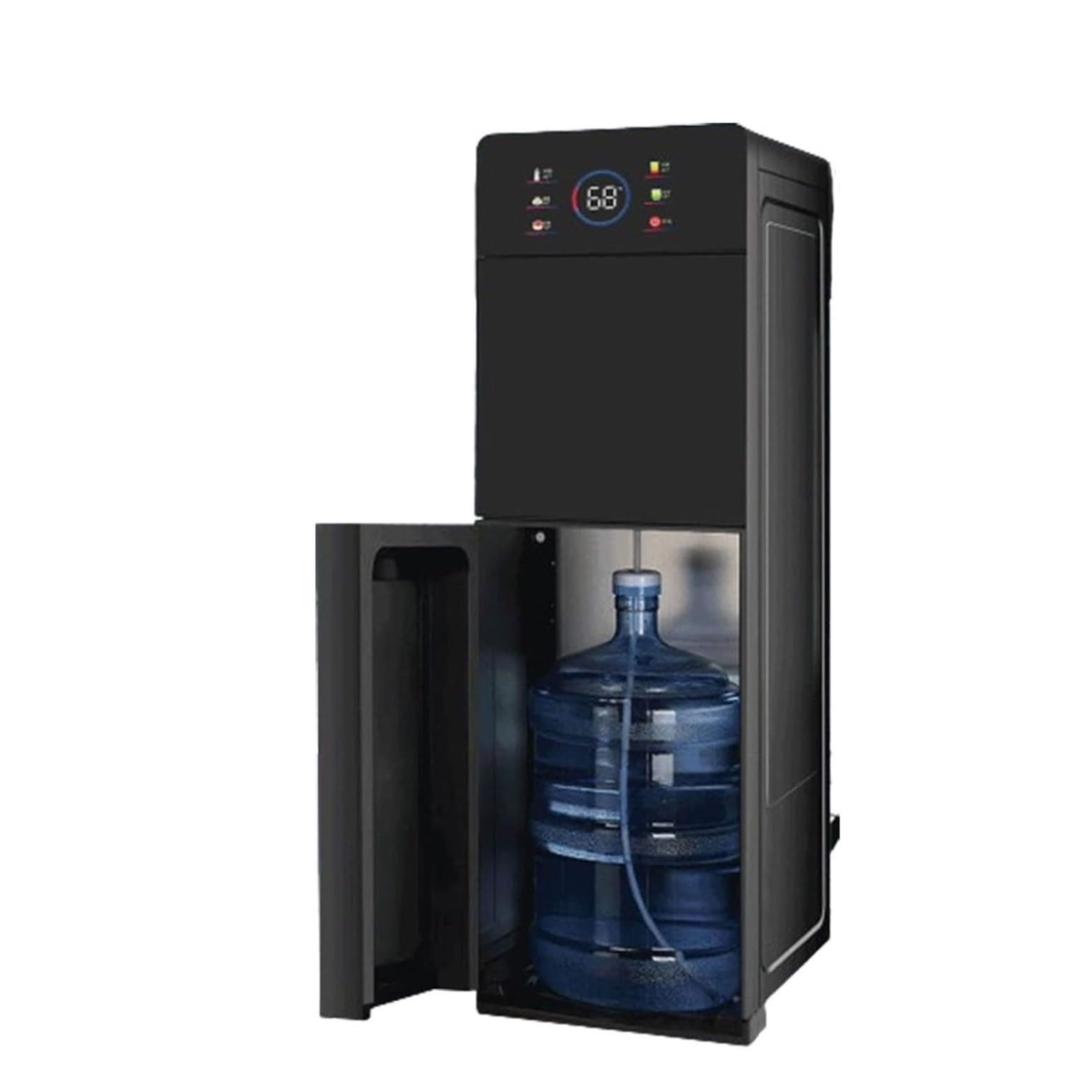 ITOSUI Bottom Loading Water Cooler Dispenser For 3 Or 5 Gallon Bottles,5 Temperature Settings Hot,Cold & Room Water Dispenser With Empty Bottle Alert,Tempered Glass Door,for Home Office