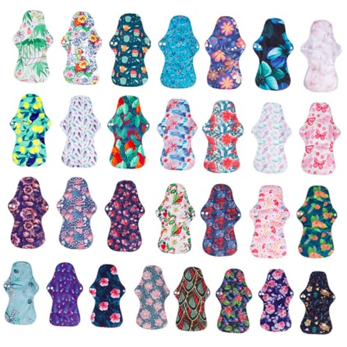 Anneome 6 Compresas Sanitarias De Carbón De Bambú Compresas Menstruales Superabsorbentes Toallas Sanitarias Y Protectores Diarios Color Aleatorio