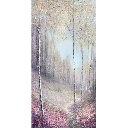 Tableau peinture huile sur toile abstrait paysage de montagne contemporain fait main