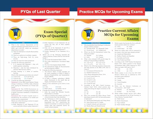 Image of Disha Half-Yearly Current Affairs 2025 Vol. 1 & 2 Combo (set of 2 Quarterlies) - January to June 2025 for Competitive Exams 9th 4 Color Edition
