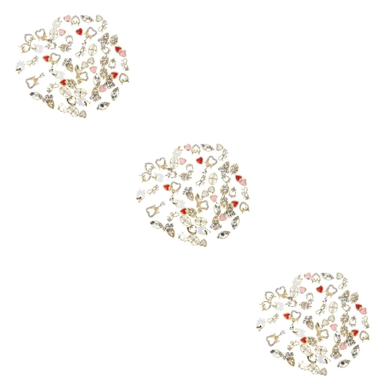 VICASKY 3 Set Decorazioni Unghie Kawaii Charms Per Manicure Te Accessori Leggeri E Durevoli Per Design Unghie Raffinati 60 Pezzi*3