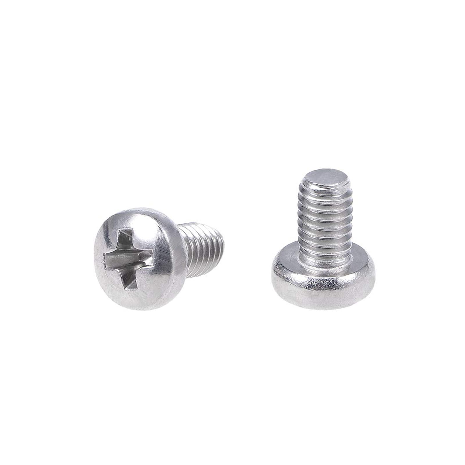 MACHSWON M3x5mm Machine Screws Pan Phillips Cross Head Screw 304 Stainless Steel Round Head Cross Screw Fasteners Bolts 30Pcs