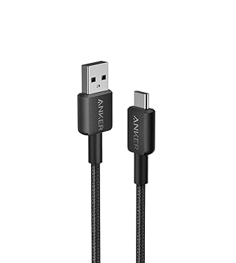 ANKER USB to Type C 3ft Braided Black PD Cable, Super Fast Charging (50% Charge in 30 mins), Data Sync Compatibility & Power Delivery (PD) for iPhone 15, Samsung, OnePlus and Others