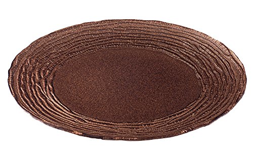 Set de 6 Platos base Marrakesh de vidrio 32 cm bronce miniatura 2