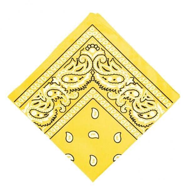 bnf 2xUnisex Cotton Paisley Bandana Cowboy Head Scarf Head Wrap Light Yellow-picture-46