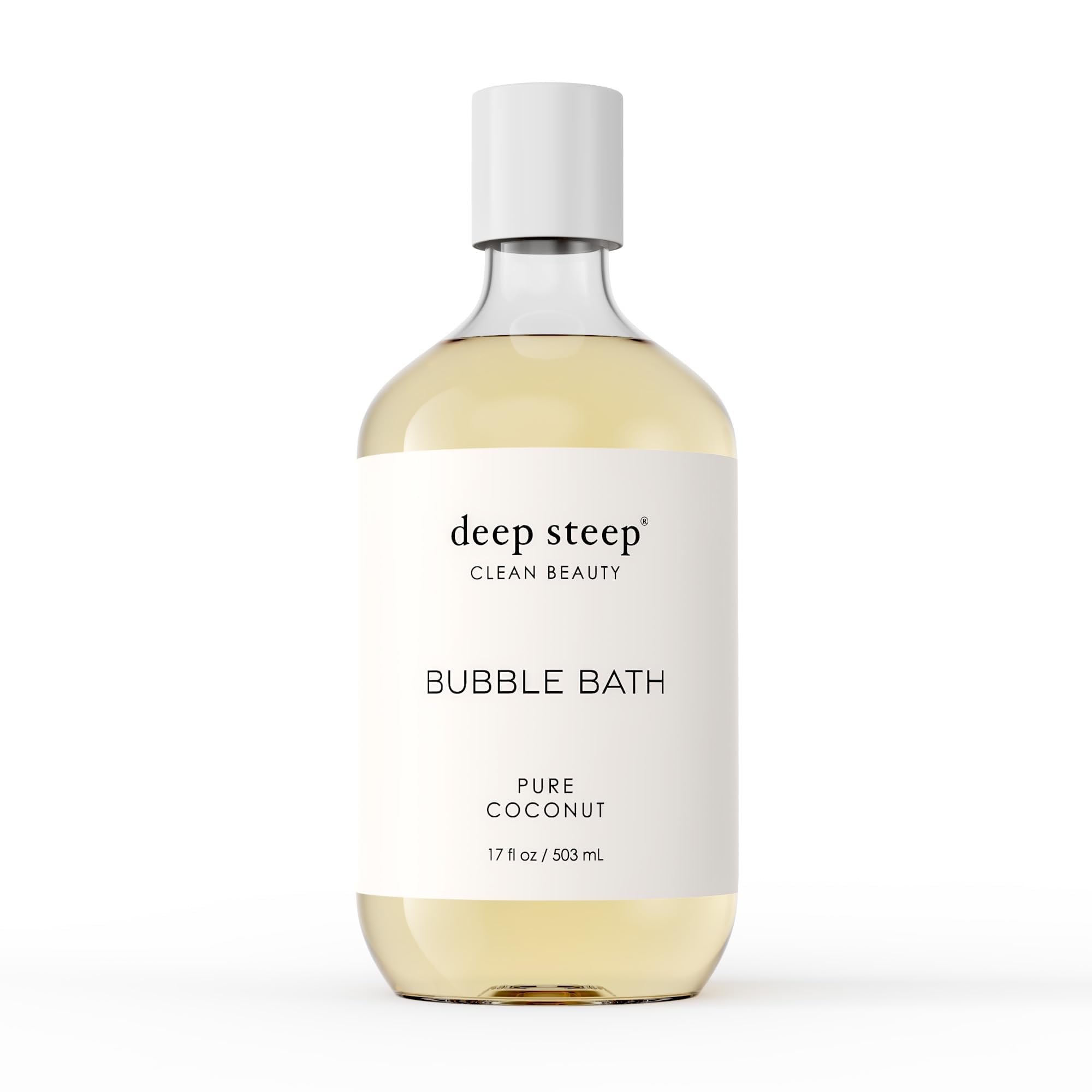 Bubble Bath, Pure Coconut 17 oz – Hypoallergenic, Clinically Tested Soothing Soak with Shea Butter & Argan Oil – Vegan, Sulfate-Free