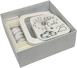 Regalami. Personalised Carrara Marble, 11 x 12 cm Wedding Favour Shop, Available for All Ceremonies, Complete with Everything, Made in Italy Product (Twenty-Fifth)