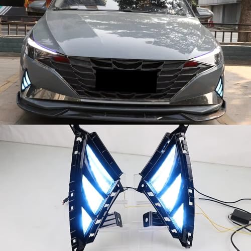 Conjunto de luces LED DRL y lámpara antiniebla para coche Hyundai Elantra modelos 2020 a 2022 6