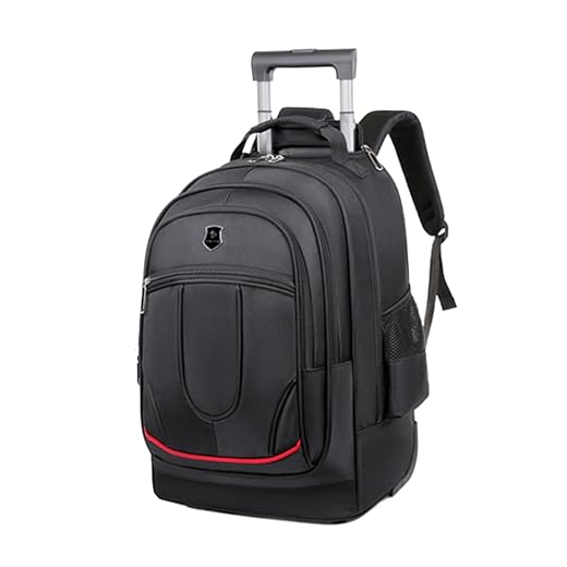 Mochila Com Rodinha Para Viagem Masculina Resistente Carrinho De Bordo Notebook 15.6" Bolsa Reforçada Para Bagagem Voo