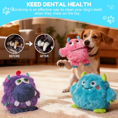 Set de 3 Juguetes Mordibles Sonoros de Peluche para Perro Mediano miniatura 5