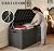 LAUSAINT HOME 320 Gallon Resin Deck Box, Package Delivery Box with Lockable Lid, Waterproof Outdoor Storage Box For Garden Tools, Patio Cushions(320 Gallon,Black)