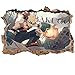 3D My Hero Academia, Stickers Mural Art Mural Manga Assassin's Creed Silhouette Autocollant Pour Chambre Ado autocollant mural sticker mural-90*60CM,A,60*90CM