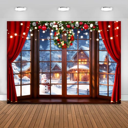 Décorations de fête du Nouvel An avec toile de fond de Noël 3x2m