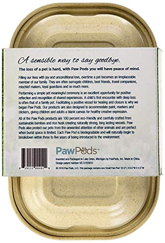 Paw Pods Biodegradable Pet Casket, Medium Pod
