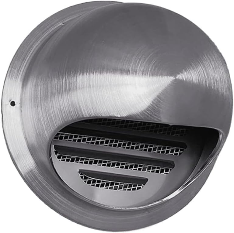 Air Vent Cover,Stainless Steel Air Vent, External Extractor, Vent Replacement Hood, Round Soffit Air Vent, Cover, Dryer Vent Cover(160mm/6.3in)