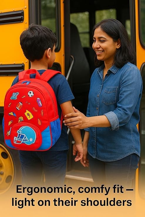 Image of rabitat Smash School Bag - 22Litres | Durable Backpack for Kids (4+ Years) | Comfortable Cushioned Back Support | Anti-Sweat Shoulder Straps | Water-Resistant | Bottle Pocket | 2-Year Brand Warranty