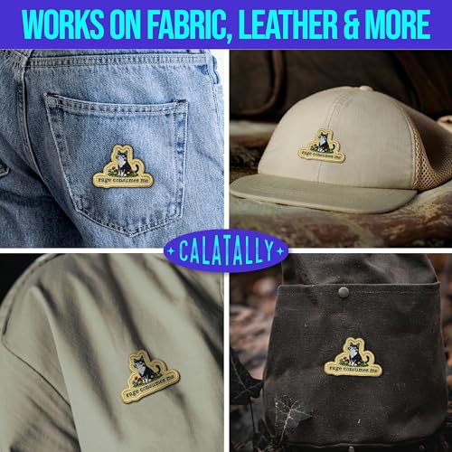 Rage Consumes Me Patch 3 Inches Funny Cat Cute Meme Animal Sarcastic Mental Health Flower Embroidered Hook and Loop Patches for Army Backpack Hat Dog Harness Military Gifts Mom Dad by CALATALLY - Used condition - Image 2